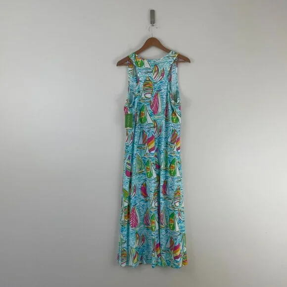 Lilly Pulitzer Treena Maxi Dress in You Gotta Regatta Multi Size XL - Picture 2 of 6
